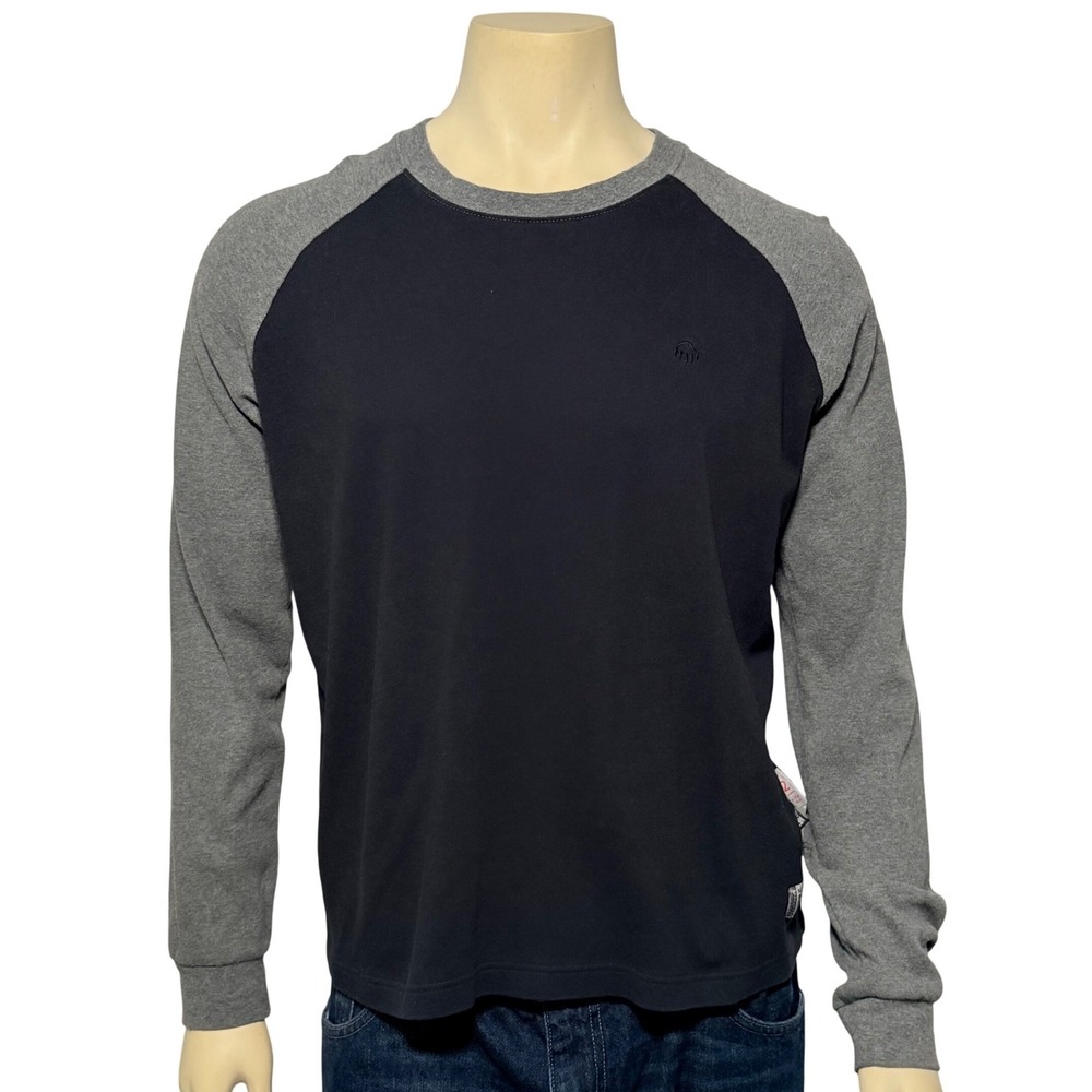 Wolverine FireZero FR Shirt Mens M Navy Gray CAT 2 Flame Resistant Raglan Tee